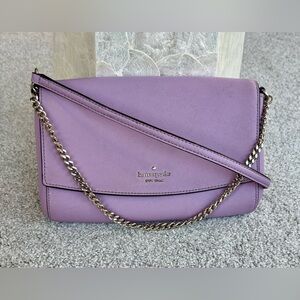 Kate Spade Lavender Crossbody Bag with Chain Strap